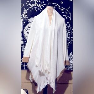 Off White and Tan Shawl